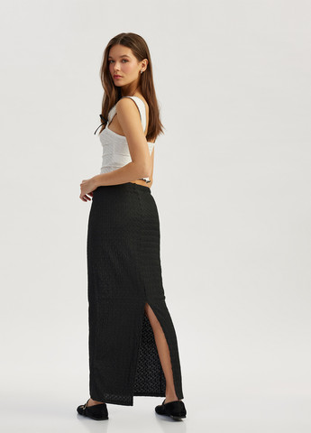 Черная кэжуал однотонная юбка KOTON