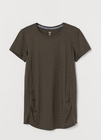 Хакі (оливкова) літня футболка спортивна для вагітних H&M SPORT