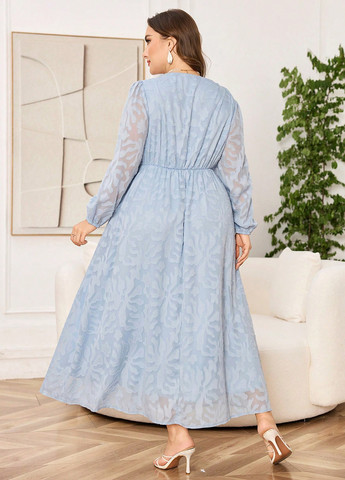 Голубое праздничный, вечернее платье SHEIN однотонное