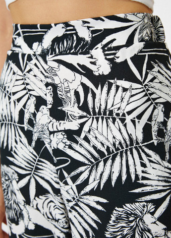 Черно-белые кэжуал летние кюлоты брюки KOTON