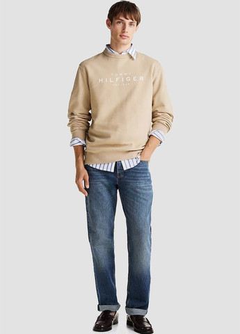 Бежевый свитшот Tommy Hilfiger логотип вышивка (343745230)