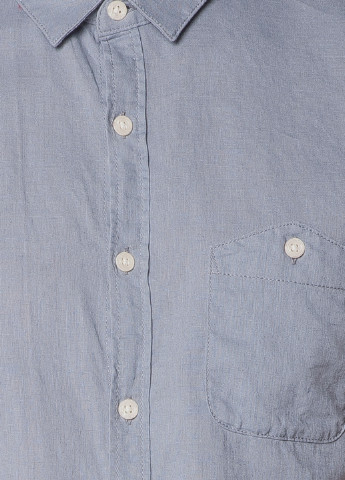 Светло-синяя кэжуал рубашка однотонная Tom Tailor с коротким рукавом
