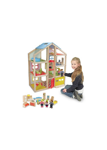 Ігровий набір Ляльковий будиночок з підйомником та меблями (MD2462) Melissa&Doug (254066590)