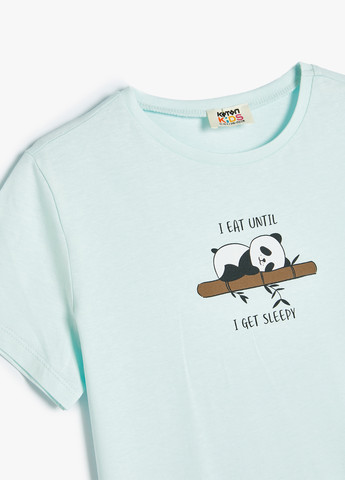 Світло-блакитна літня футболка KOTON