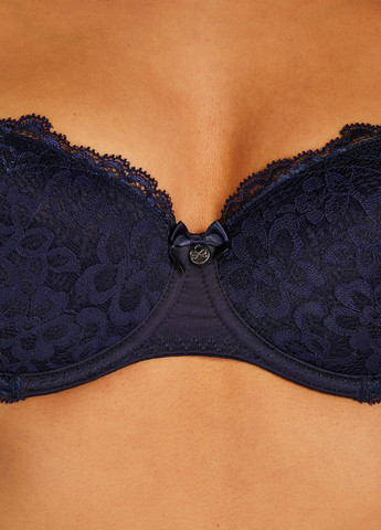 Тёмно-синий корбей бюстгальтер Hunkemoller с косточками полиамид