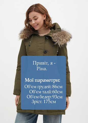 Оливковый зимний Пуховик Moncler