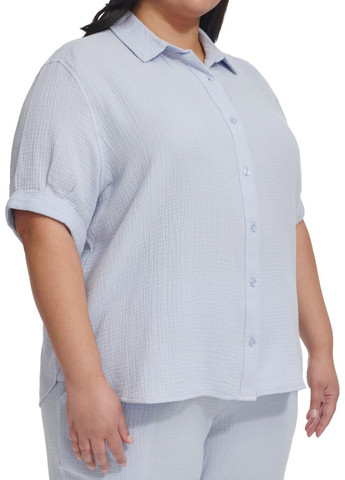 Блакитна блуза DKNY