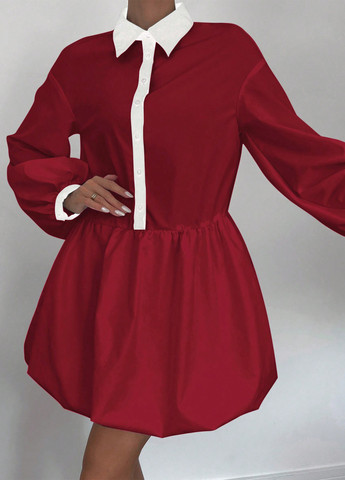 Червона кежуал сукня SHEIN однотонна