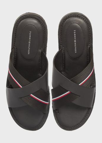 Черные пляжные, кэжуал шлепанцы Tommy Hilfiger