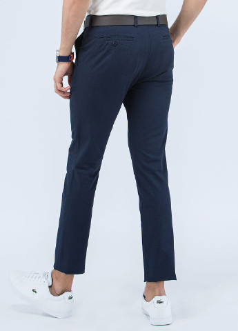 Темно-синие кэжуал демисезонные укороченные, зауженные брюки Lacoste