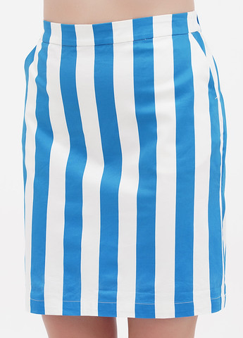 Темно-голубая кэжуал в полоску юбка Boden карандаш