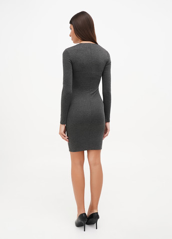 Серое кэжуал платье силуэтная Terranova меланжевое