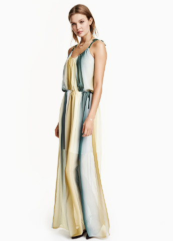 Мятное кэжуал платье H&M градиентное ("омбре")