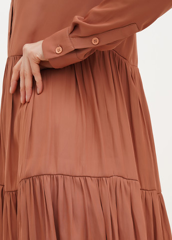 Коричнева кежуал сукня сукня-сорочка Vicolo однотонна