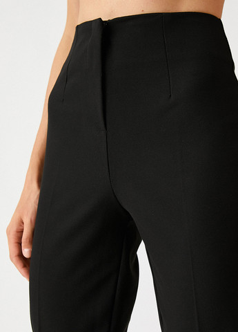 Черные кэжуал демисезонные укороченные брюки KOTON