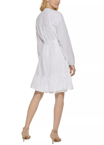 Білий кежуал сукня сорочка Tommy Hilfiger однотонна
