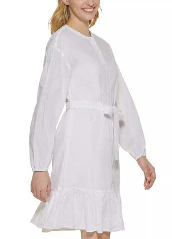 Белое кэжуал платье рубашка Tommy Hilfiger однотонное