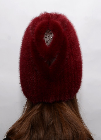 Женская вязаная норковая шапка Меховой Стиль листок (211183410)