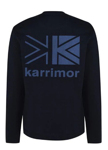 Темно-синий демисезонный спортивный лонгслив Karrimor с логотипом