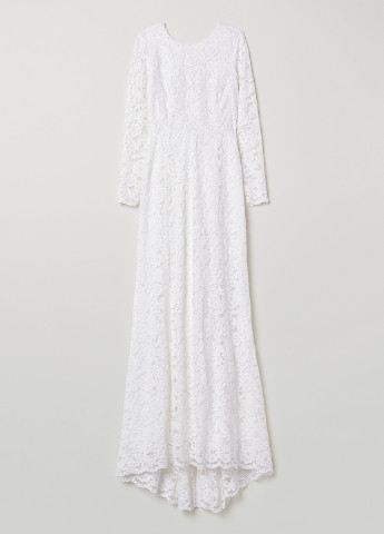 Белое вечернее платье в стиле ампир H&M фактурное