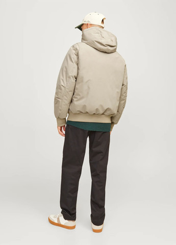 Серо-бежевая демисезонная куртка Jack & Jones