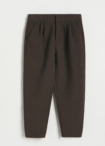 Темно-коричневые кэжуал демисезонные брюки чиносы Reserved