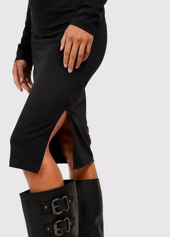 Чорна кежуал сукня силуетна Boohoo однотонна