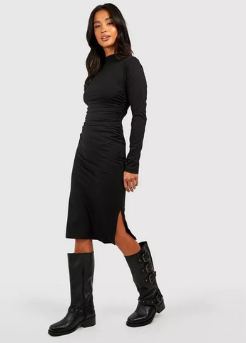 Чорна кежуал сукня силуетна Boohoo однотонна
