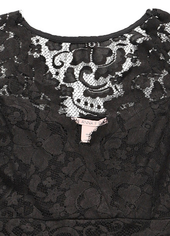 Чорна блуза з баскою Anna Field