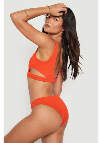 Оранжевые купальные трусики-плавки однотонные Boohoo