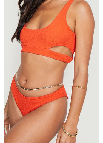 Оранжевые купальные трусики-плавки однотонные Boohoo