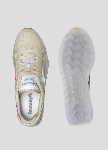 Кроссовки Shadow Original молочного оттенка Saucony белые всесезоны (253268073)