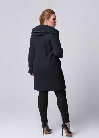 Черное демисезонное Пальто шерстяное с кожей Mangust