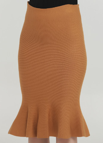 Темно-бежевая кэжуал однотонная юбка Bebe Plus годе