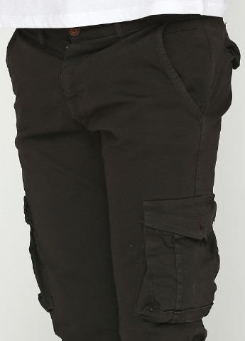 Коричневые кэжуал демисезонные прямые брюки Black