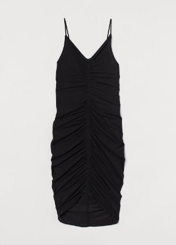 Черное коктейльное платье платье-комбинация H&M однотонное
