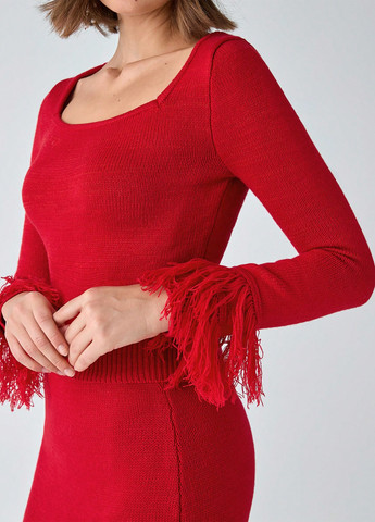 Красный демисезонный свитер SHEIN