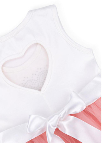 Бежева футболка сарафан з фатіновой спідницею і серцем (10862-98g-peach) Breeze (205765275)
