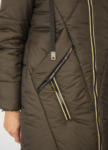 Оливковая (хаки) зимняя куртка-пальто меган MioRichi