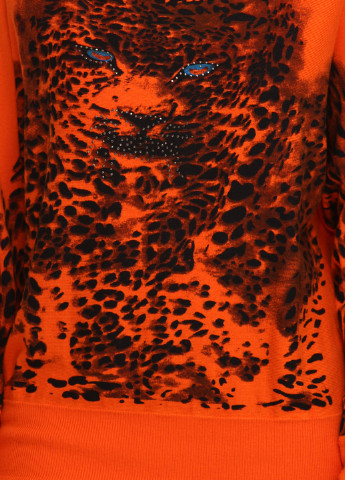 Туника City Knit рисунок оранжевая кэжуал