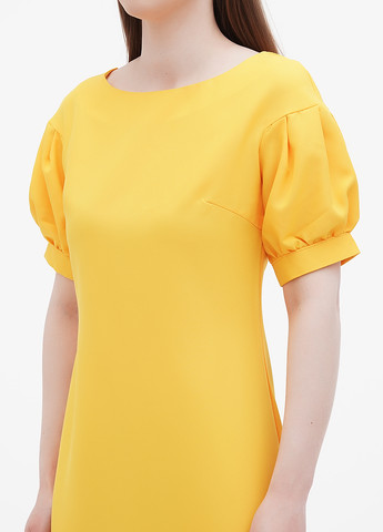 Желтое кэжуал платье Maurini однотонное