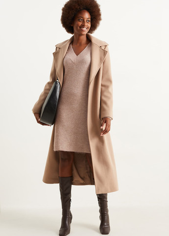 Бежева кежуал сукня сукня светр C&A однотонна