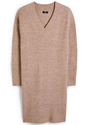 Бежева кежуал сукня сукня светр C&A однотонна