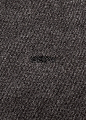Серый свитшот PRPY меланж вышивка, потертости (315841110)
