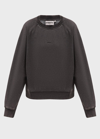 Серый свитшот PRPY меланж вышивка, потертости (315841110)