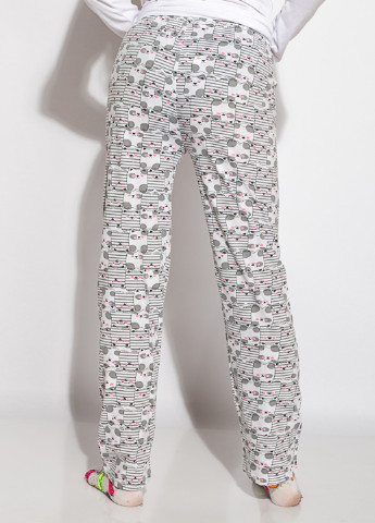 Белая всесезон пижама (лонгслив, брюки) лонгслив + брюки Time of Style