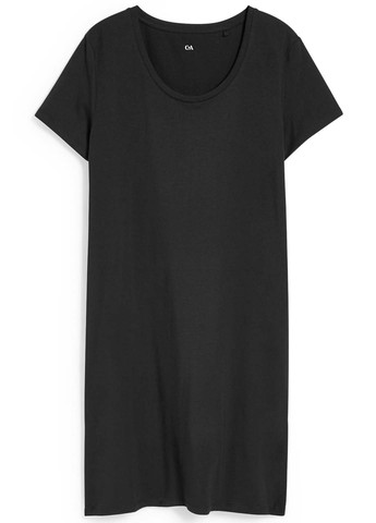 Черное кэжуал туника платье-футболка C&A однотонное