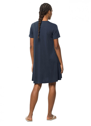 Синя кежуал сукня сукня-футболка Jack Wolfskin однотонна