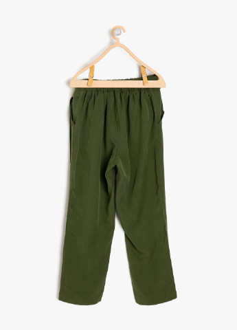 Темно-зеленые кэжуал летние прямые брюки KOTON