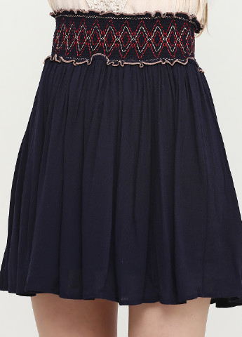 Темно-синяя кэжуал с орнаментом юбка Alya мини